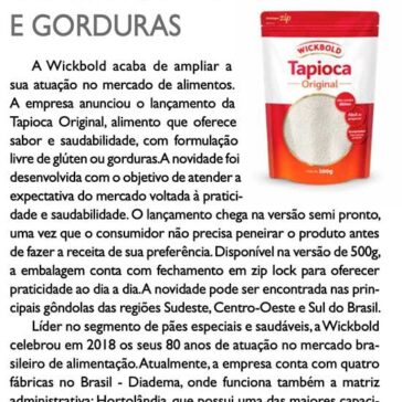 Tapioca sem glúten e gorduras- Aditivos & Ingredientes