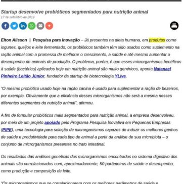 Startup desenvolve probióticos segmentados para nutrição animal- FAPESP PESQUISA
