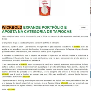 WICKBOLD EXPANDE PORTFÓLIO E APOSTA NA CATEGORIA DE TAPIOCAS- Revista Italian Food