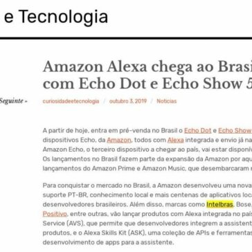 Amazon Alexa chega ao Brasil junto com Echo Dot e Echo Show 5- Curiosidade e Tecnologia