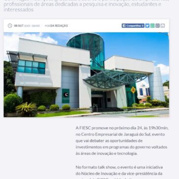 FIESC debate oportunidades para investimentos em inovação e tecnologia – Jaraguá AM