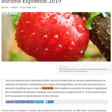 Duas Rodas apresenta palestra sobre acerola aplicada a produtos cárneos durante Expomeat 2019 – Food News Latam