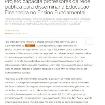 Projeto capacita professores da rede pública para disseminar a Educação Financeira no Ensino Fundamental – EBC Rádios