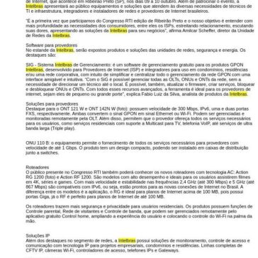 Intelbras apresenta soluções tecnológicas completas para provedores de Internet no 10° Congresso RTI- JorNow