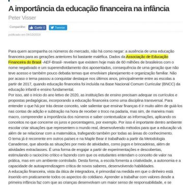 A importância da educação financeira na infância – A Cidade de Votuporanga