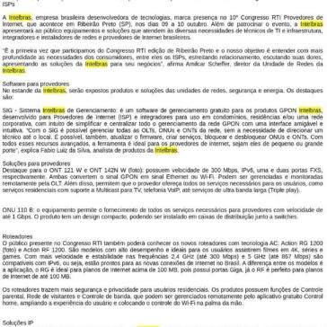 Intelbras apresenta soluções tecnológicas completas para provedores de Internet no 10° Congresso RTI- Difundir
