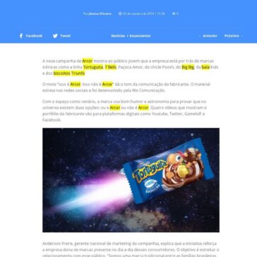 Arcor mostra para jovens que é dona das marcas Tortuguita, Paçoca Amor e 7 Belo – Propmark