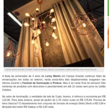 Aniversário de 4 anos da Leroy Merlin tem Festival de Iluminação e Pintura- Campo Grande News