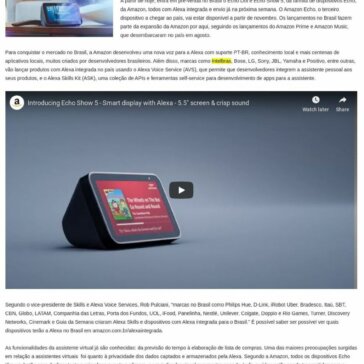 Amazon Alexa chega ao Brasil junto com Echo Dot e Echo Show 5- Metropolitano Agora
