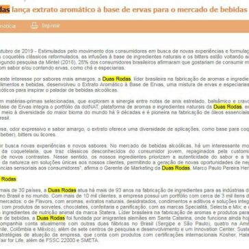 Duas Rodas lança extrato aromático à base de ervas para o mercado de bebidas – Maxpress Net