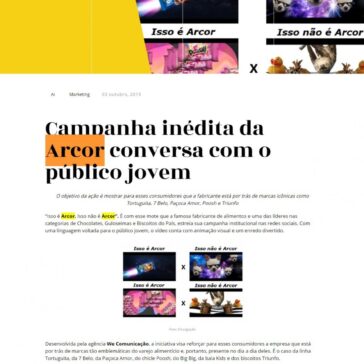 Arcor, mostra para jovens que é dona das marcas Tortuguita, Paçoca Amor e 7 Belo. – ABA