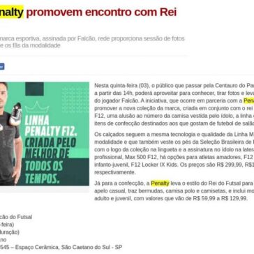 Centauro e Penalty promovem encontro com Rei do Futsal- ABC do ABC
