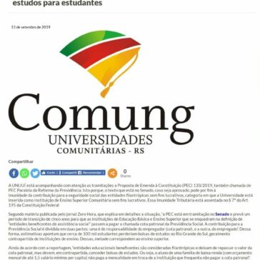 UNIJUÍ acompanha situação de PEC que pode tirar bolsas de estudos para estudantes – Noroeste Online
