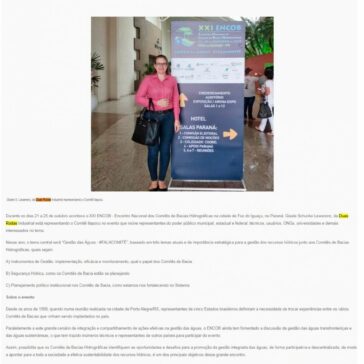 Comitê Itapocu participa do XXI ENCOB em Foz do Iguaçu Destaque – Águas SC