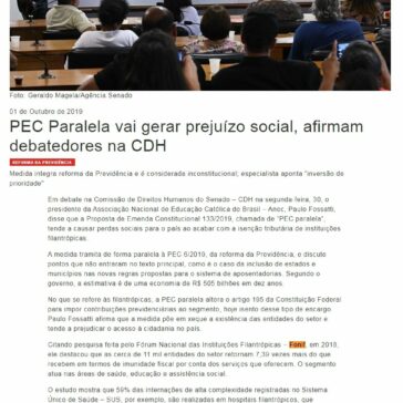 PEC Paralela vai gerar prejuízo social, afirmam debatedores na CDH – CNT