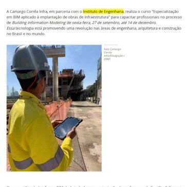 Inovação utilizada em obras de infraestrutura vira tema de curso- Terra