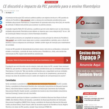 CE discutirá o impacto da PEC paralela para o ensino filantrópico – O Territorio
