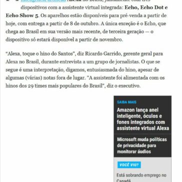 Amazon lança assistente virtual Alexa em português- Globo.com