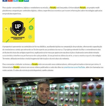 Penalty aposta em branded content para aproximar público de tecnologias e experiências esportivas- Adnews