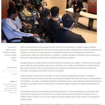 Prefeitura leva estudantes de tecnologia da ETEC para conhecer fábrica da Dell- Hortolandia