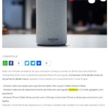 Amazon estreia alto-falantes inteligentes Echo no Brasil com a assistente Alexa em português- Só Fatos