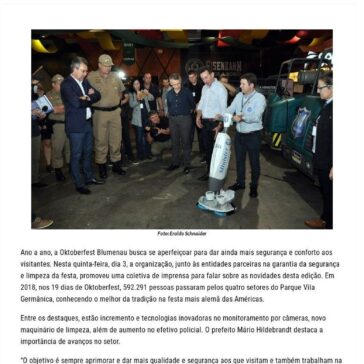 36ª Oktoberfest Blumenau apresenta novidades na limpeza e segurança- Nw Blumenau