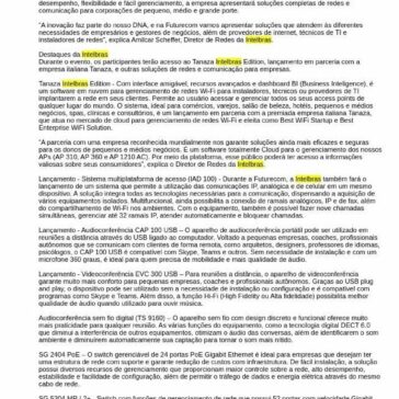 FUTURECOM 2019: Intelbras marca presença no evento com soluções de redes e comunicação voltadas para o segmento empresarial -JorNow