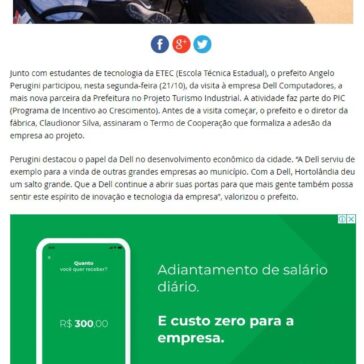 Prefeitura leva estudantes de tecnologia da ETEC para conhecer fábrica da Dell- Portal Hortolândia