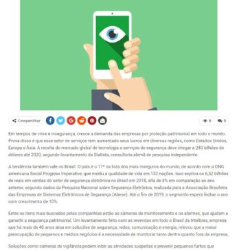 Segurança patrimonial: novas soluções estimulam o setor- Meio & Negócio