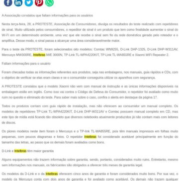 WI-FI eficiente: PROTESTE testa 8 marcas de repitidores de sinais- SEGS