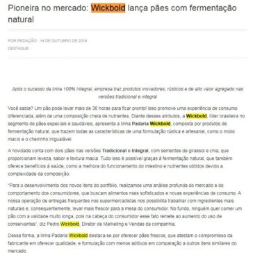 Pioneira no mercado: Wickbold lança pães com fermentação natural- Ingredientes e Tecnologias