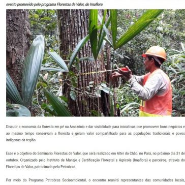 Seminário discute o valor da Amazônia em pé- Revista Amazonia