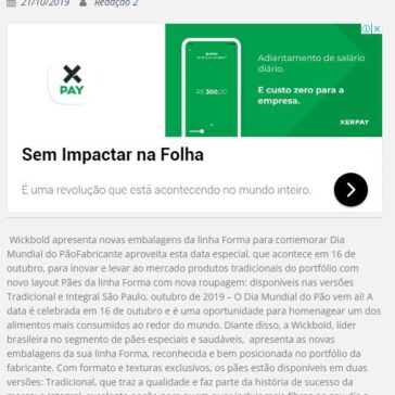 Dia Mundial do Pão: Wickbold apresenta nova linha Forma – Rede PRESS