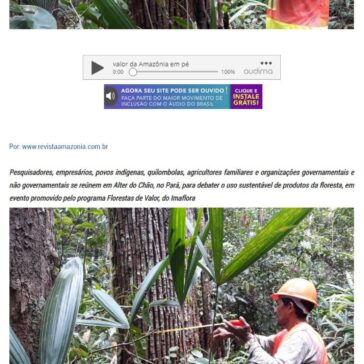Seminário discute o valor da Amazônia em pé- Revista Pará+