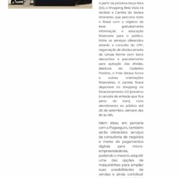 Shopping Bela Vista recebe Carreta Serasa na próxima terça-feira – Bahia Municípios