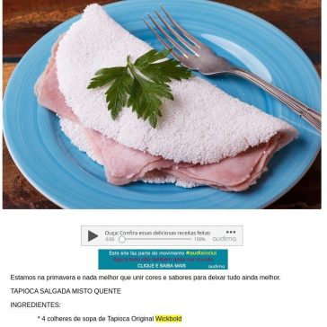 Confira essas deliciosas receitas feitas com tapioca, um ingrediente prático e amado pelo Brasil.- Revista Nova Família