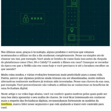 4 motivos para aposentar seu molho de chaves e usar uma fechadura digital- Tereré News
