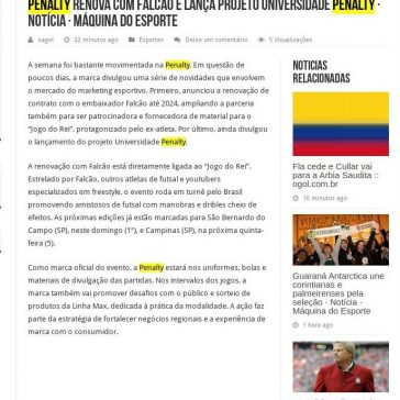 Penalty renova com Falcão e lança projeto Universidade Penalty · Notícia · Máquina do Esporte- Dica do Tio