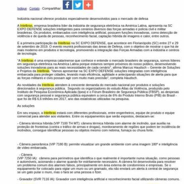 SC EXPO DEFENSE: Intelbras marca presença na feira e apresenta soluções inovadoras de segurança- JorNow