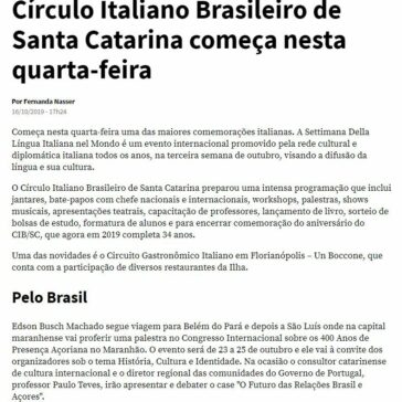 Círculo Italiano Brasileiro de Santa Catarina começa nesta quarta-feira – NSC Total