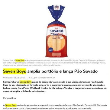 Seven Boys amplia portfólio e lança Pão Sovado- E-compare
