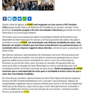 FONIF na luta contra a PEC Paralela da Reforma da Previdência – FEMIPA