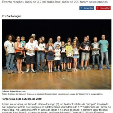 Os premiados do 17° ’Salãozinho de Humor’ – Gazeta de Piracicaba (On-line)