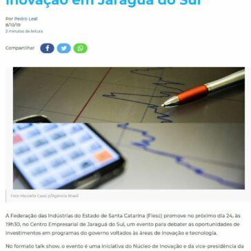 Fiesc promove debate sobre oportunidades em programas de inovação em Jaraguá do Sul – O Correio do Povo