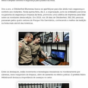 36ª Oktoberfest Blumenau apresenta novidades na limpeza e segurança- Curtindo Blumenau