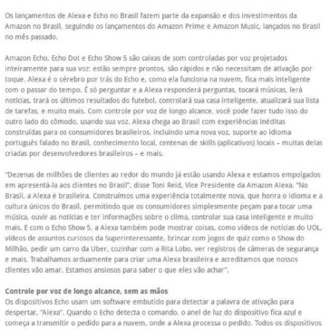 Alexa agora fala português: Amazon lança Alexa e Amazon Echo no Brasil- Falando de Varejo