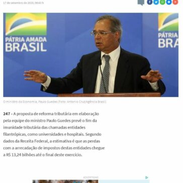 Guedes quer cobrar impostos de instituições filantrópicas – Brasília 247