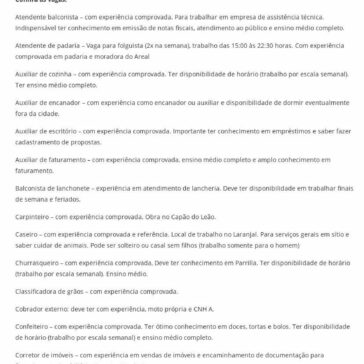 Confira as vagas do Sine Pelotas para esta quinta-feira- Diário Popular