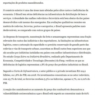 Infraestrutura e comércio exterior- O Estado de S. Paulo (On-line)