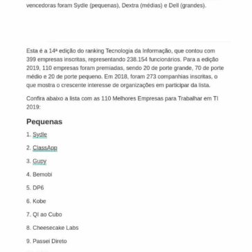 As Melhores Empresas para Trabalhar em TI 2019: galeria de fotos- IT Fórum 365